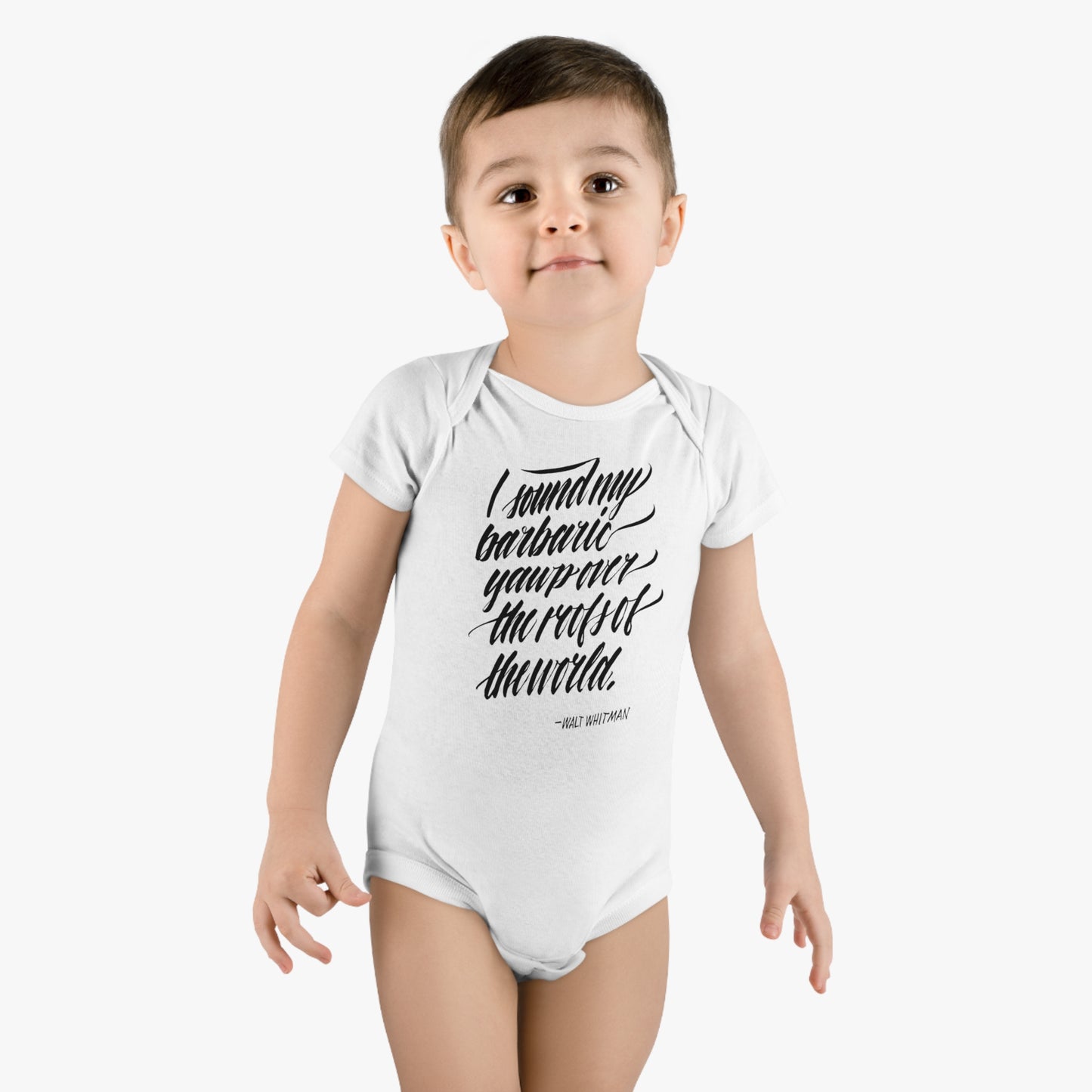 I SOUND MY BARBARIC YAWP || Onesie® Organic Baby Bodysuit