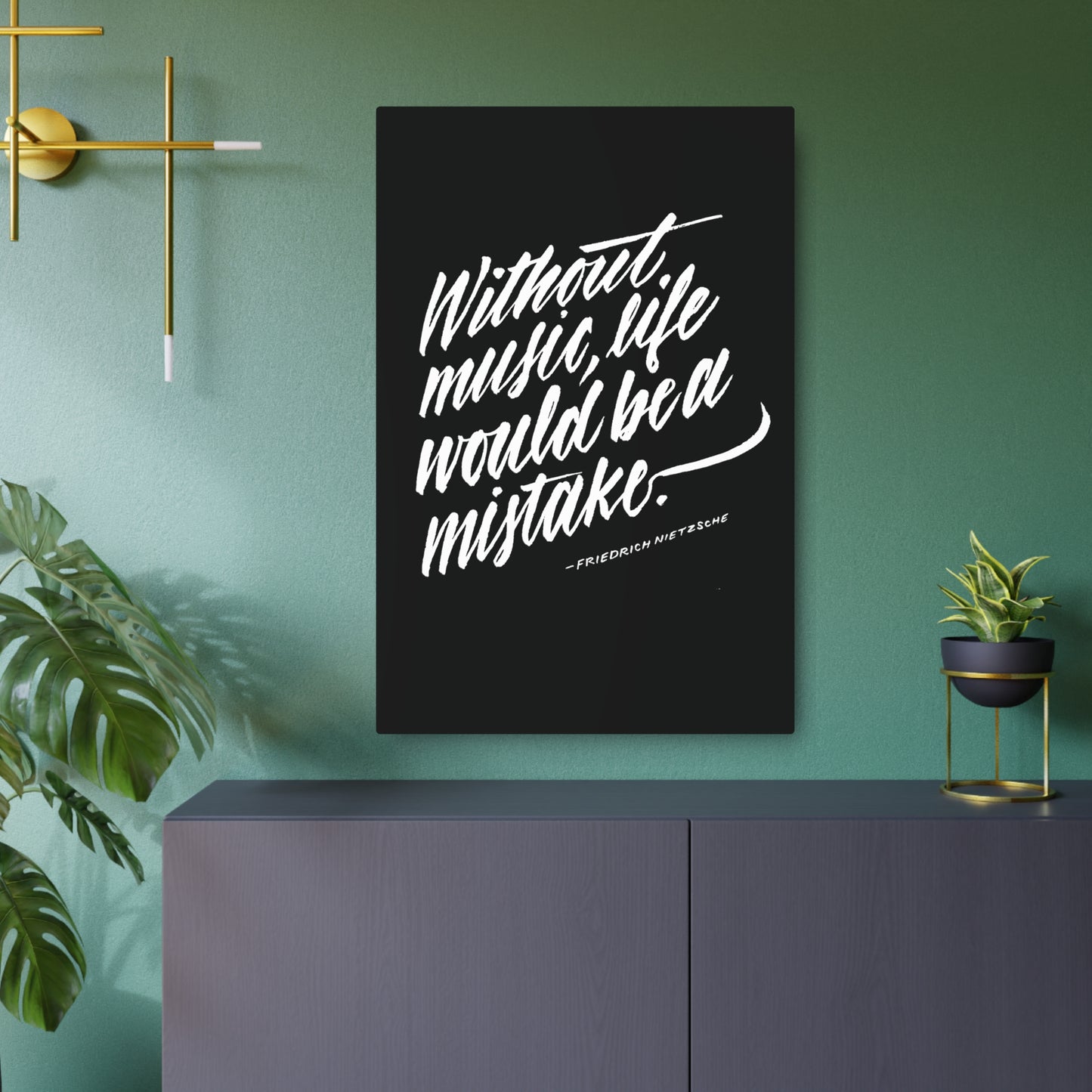 WITHOUT MUSIC || Metal Art Sign