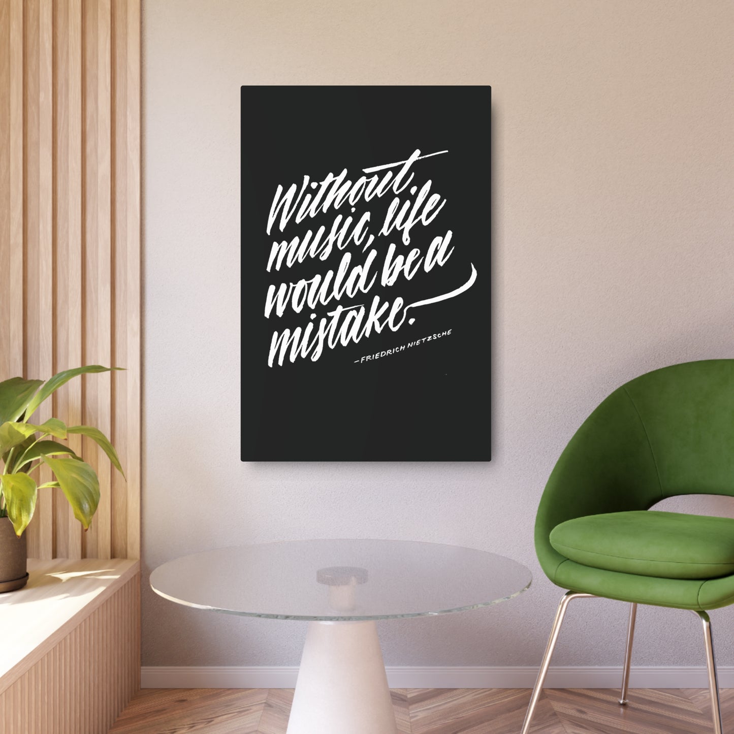 WITHOUT MUSIC || Metal Art Sign