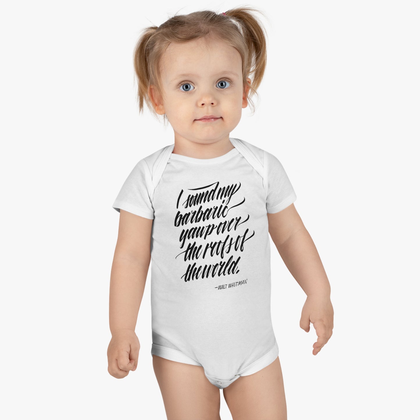 I SOUND MY BARBARIC YAWP || Onesie® Organic Baby Bodysuit